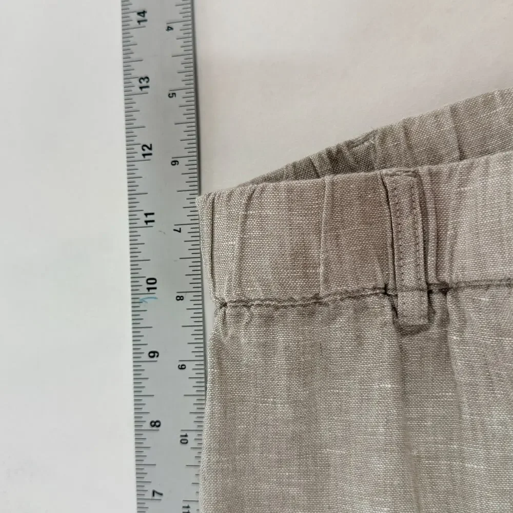 Quince 100% European Linen Tapered Ankle Pants S Flax Pull On Breathable